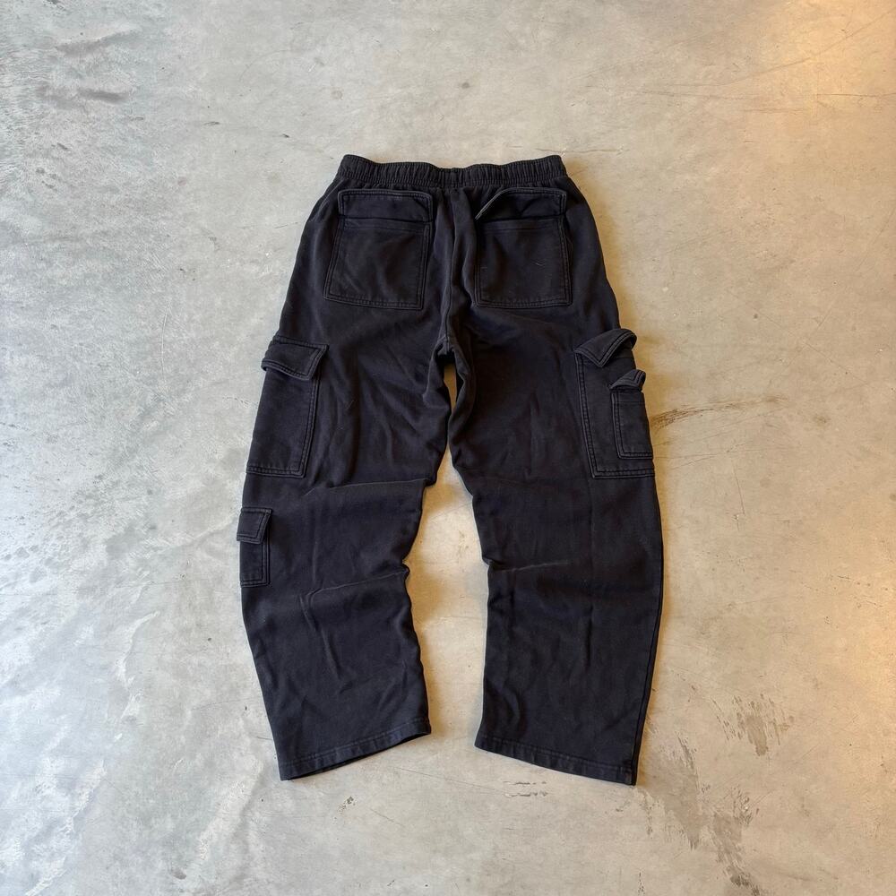 y2k vintage black baggy cargo sweatpants - Picture 3 of 3